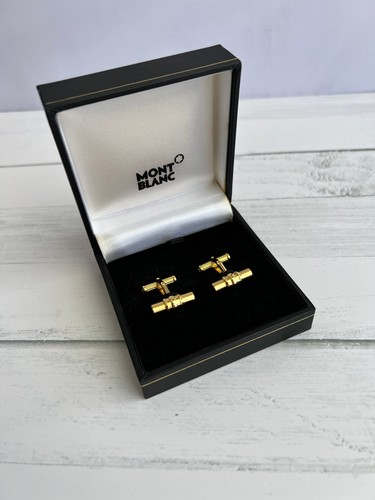 Mont blanc cufflinks gold - mont,