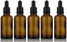 Amber Glass Bottle with Glass