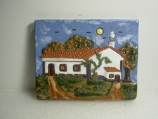 Pottery Wall Plaque Decorated
