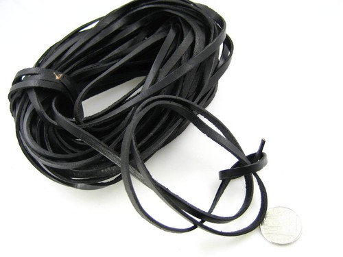 5mm black flat - black, cord