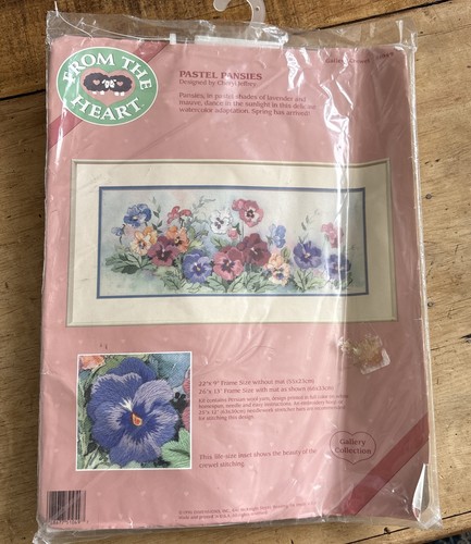 Crewel embroidery pastel - crewel,