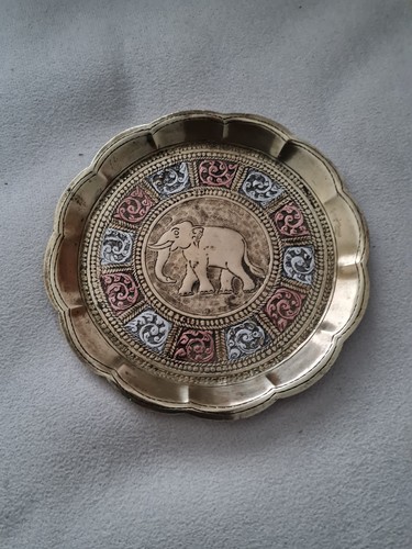 Vintage brass tray - brass,