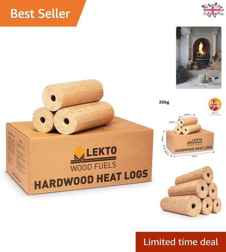 20kg hardwood heat logs - hardwood,