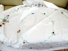 large vintage hand embroidered