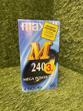 VHS Blank Video Tapes 240 Minutes/4 hours Each |  Maxell 3 Pack of M240 | Unused