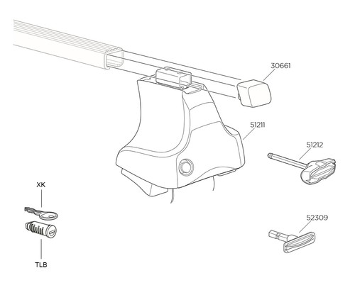 Thule 754 foot - pack, spare
