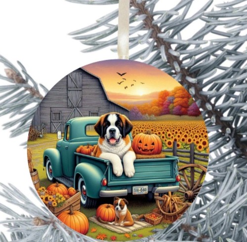 Bernard dog hanging bauble - bernard,