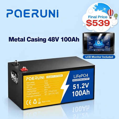 48v 100ah lifepo4 lithium - 100ah,