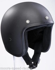 Bandit Jet Open-Face Motorcycle Helmet (matt black) - retro / custom / chopper
