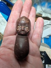 MINIATURE AFRICAN AMERICAN BLACK BABY DOLL  TINY VINTAGE 2" RARE