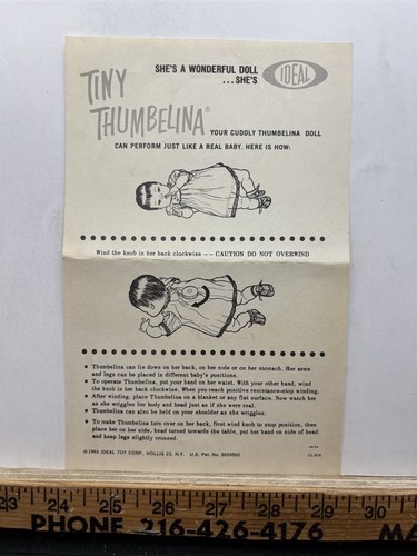 1963 ideal tiny thumbelina - tiny,
