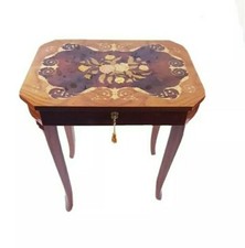 Antique Regency Style Walnut Fold Over music Box Card Table Side Table