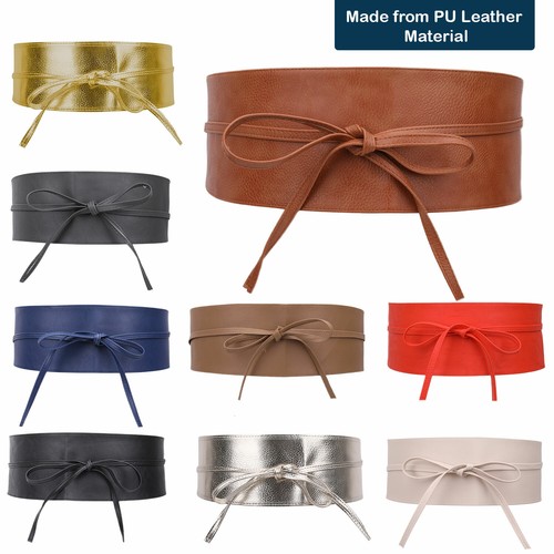 Wide waist belt leather - wide,