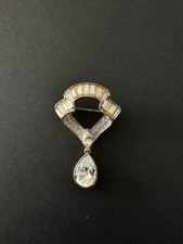 ATTWOOD AND SAWYER DROPPER BROOCH Signed A&S