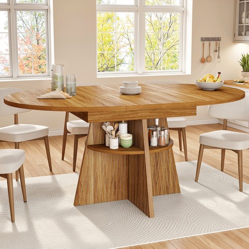 Extendable round dining table - extendable,
