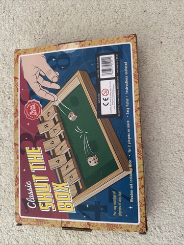 Shut the box wooden dice - shut, game