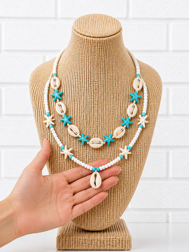 Boho beach faux cowrie shell - beach,