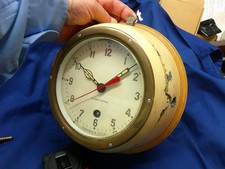 Ships Clock CCCP Vintage USSR Russian Submarine Industrial Bulkhead Navy working