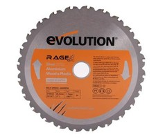 Evolution Saw Blade 210mm x 25.4mm x 24t Steel Ali Wood Plastic Cutting Rage 210