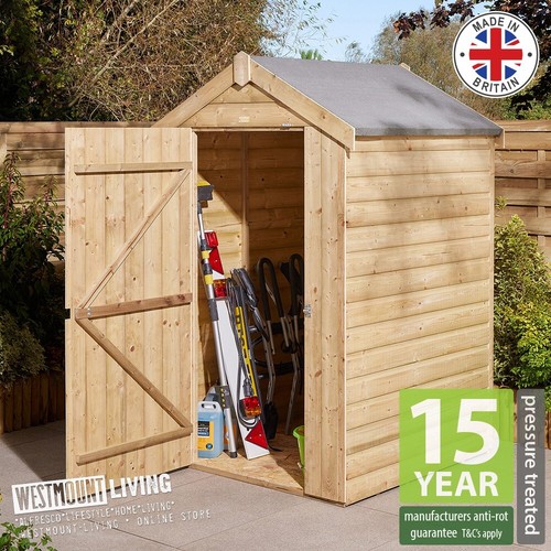 4x4 wooden apex garden - wooden, shed