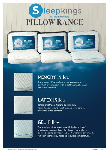 Set memory foam pillows - of,