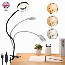 48 LED USB Clamp Clip On Flexible Desk Light Bed Reading Table Study Night Lamp