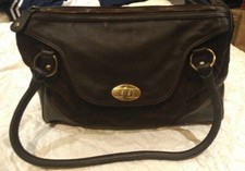 Brown leather and suede bag -