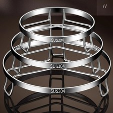Round Kitchen Steamer Rack Stainless Steel Egg Steaming Tray New Pot Rack