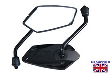 Motorcycle Wing Side Mirrors Rear View M10 Custom Street Quad Bike Easy Fit