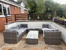 2 Sets Rattan Grey Outdoor