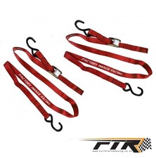 FIR 25mm Red Pair of  Tie Down Straps Motocross Kawasaki KX 125 / 250