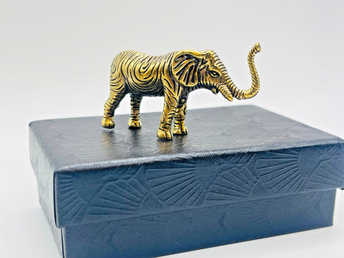Solid brass elephant mini - brass,