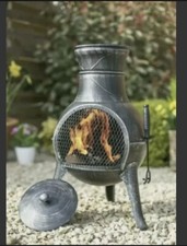 La Hacienda ?Panama Cast Iron Chiminea Garden Patio Heater ?- Fast Free PP ✅