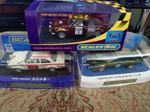Scalextric ford escorts - scalextric, x3
