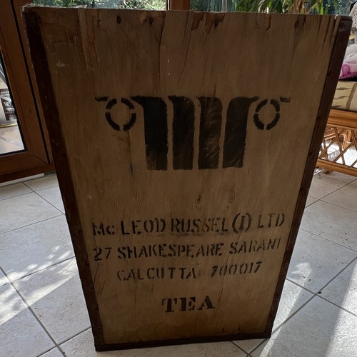 Vintage 1987 wooden tea chest - vintage,