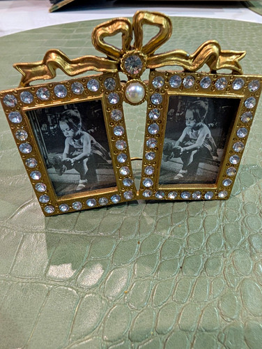Vintage gold metal double - gold,