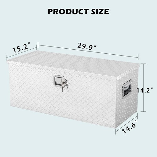 Aluminium tool box lockable - aluminium,