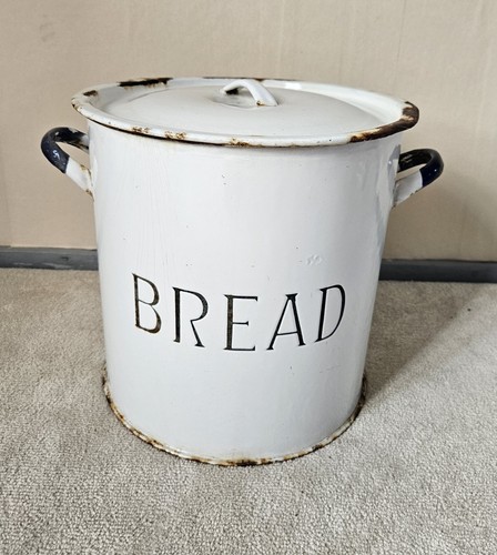 Large vintage white - large, enamel