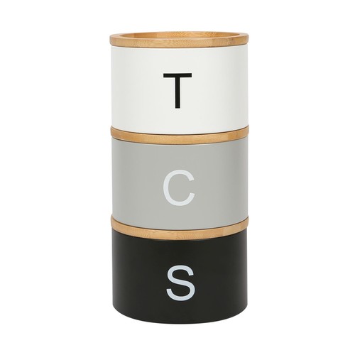 3pc stacking tea coffee sugar - tea,