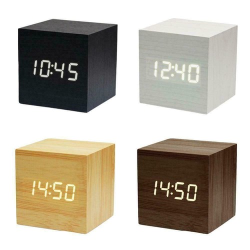 Wooden led digital - wooden, alarm