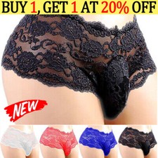 Mens Sexy Lace Thong G-String