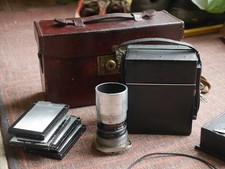 Newman & Guardia 3¼ x 3¼ Folding Reflex SLR Camera Ross & Dallmeyer lenses