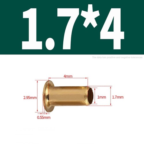 Brass hollow rivets crimped - hollow,