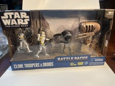 Star Wars Clone Wars Clone Troopers And Droids Battle Pack MIB
