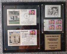 1993 Elvis Presley Commemorative Collection First Day Issue Stamp Plaque Limited