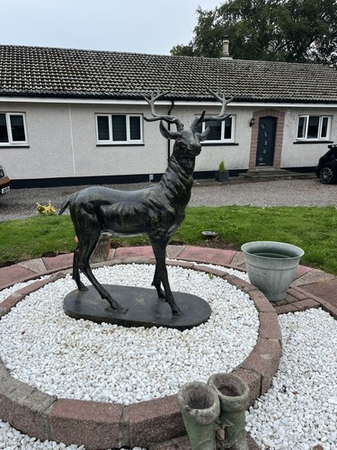 Life size stag cast iron - stag,