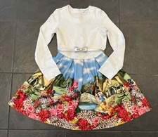 ***MONNALISA SNOW WHITE DRESS