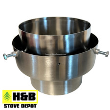 5" Vitreous to 6" Flexi   BOLT ON   Flue Connector Stainless Steel