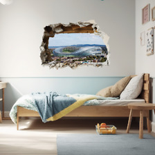 3D Smashed Wall Aviva Rugby Stadium Ireland Wall Decal Kids Bedroom Wall Sticker