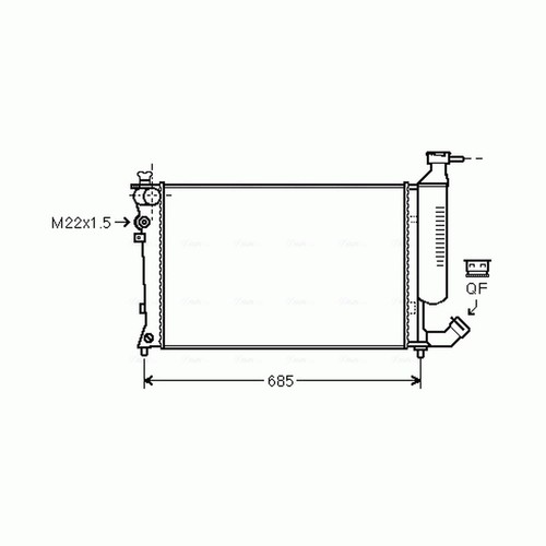 Radiator for peugeot 306 - radiator,